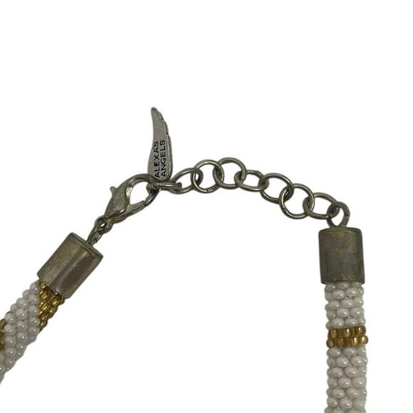 Alexa's Angels Gold & Pearl Beaded Necklace - Picture 3 of 3